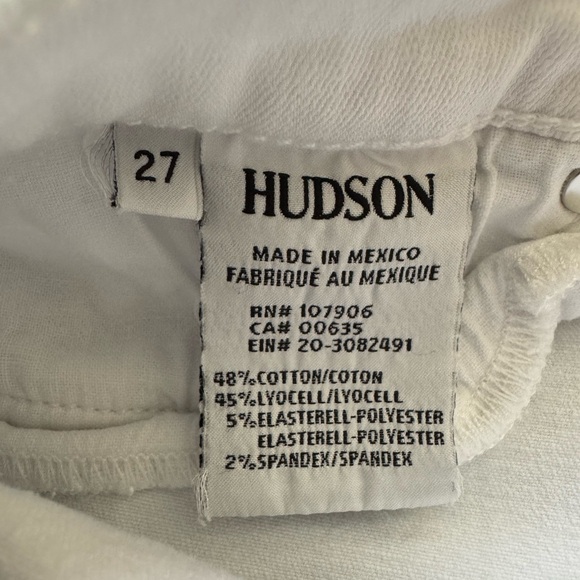 Hudson white denim shorts. Stretchy. Size 27. - Picture 5 of 5